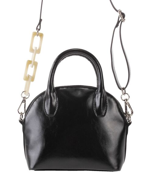 EVRIS（エヴリス）の「アクリルチェーンレザーライクミニBAG（ショルダーバッグ・レディース・ブラック/マスタード・FREE）」の10枚目の写真