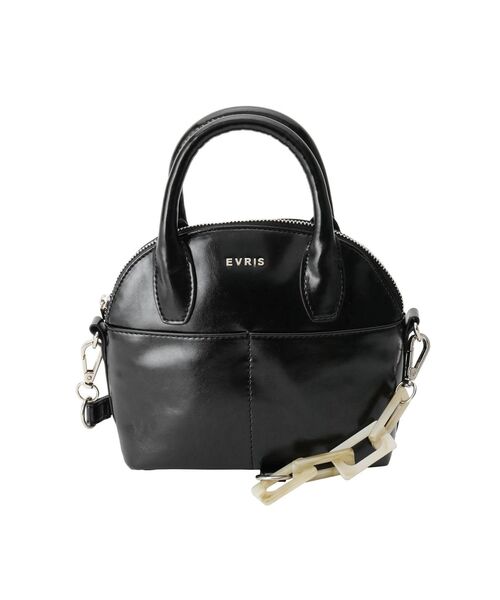 EVRIS（エヴリス）の「アクリルチェーンレザーライクミニBAG（ショルダーバッグ・レディース・ブラック/マスタード・FREE）」の18枚目の写真