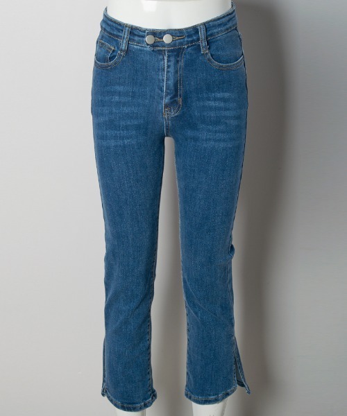 Futier land（フューティアランド）の「アシメサイドカットジーンズ（デニムパンツ・レディース・ブラック/ブルー・SMALL/MEDIUM/LARGE/X-LARGE）」の9枚目の写真