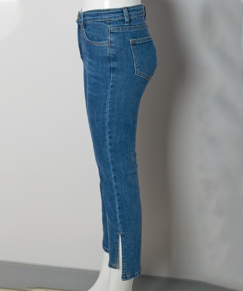 Futier land（フューティアランド）の「アシメサイドカットジーンズ（デニムパンツ・レディース・ブラック/ブルー・SMALL/MEDIUM/LARGE/X-LARGE）」の6枚目の写真