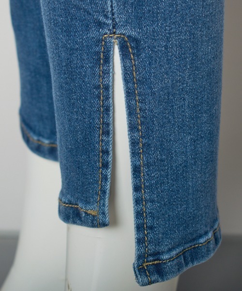 Futier land（フューティアランド）の「アシメサイドカットジーンズ（デニムパンツ・レディース・ブラック/ブルー・SMALL/MEDIUM/LARGE/X-LARGE）」の7枚目の写真