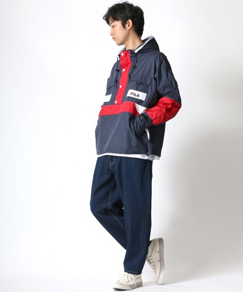 FILA（フィラ）の「FILA/フィラ 切替 アノラックパーカー/ナイロンジャケット/トラックジャケット（ナイロンジャケット・メンズ・ブラック/ダークグリーン/ネイビー・M/L/LL）」の15枚目の写真