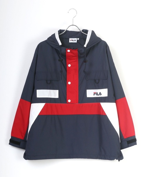FILA（フィラ）の「FILA/フィラ 切替 アノラックパーカー/ナイロンジャケット/トラックジャケット（ナイロンジャケット・メンズ・ブラック/ダークグリーン/ネイビー・M/L/LL）」の18枚目の写真