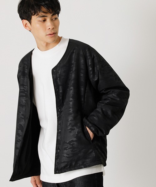 AZUL by moussy（アズールバイマウジー）の「PADDING INNER JACKET/パディングインナージャケット（ノーカラージャケット・メンズ・ブラック/ブラック系その他・MEDIUM/LARGE）」の12枚目の写真