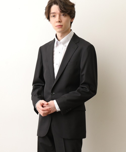 JUNRED（ジュンレッド）の「シャドウストライプセットアップジャケット（テーラードジャケット・メンズ・ブラック・S/LL/M/L）」の2枚目の写真