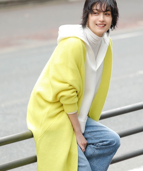 Bou Jeloud(ブージュルード)の「ドルマンロングコーディガン(カーディガン/ボレロ・レディース・ベージュ/杢グレー/イエロー系その他・FREE)」の3枚目の写真