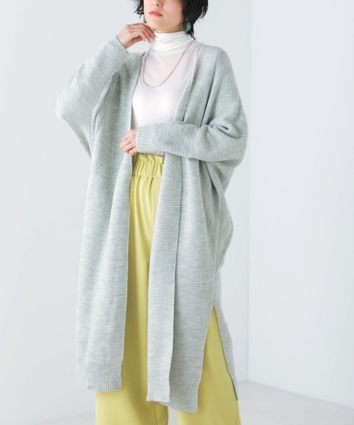 Bou Jeloud(ブージュルード)の「ドルマンロングコーディガン(カーディガン/ボレロ・レディース・ベージュ/杢グレー/イエロー系その他・FREE)」の6枚目の写真