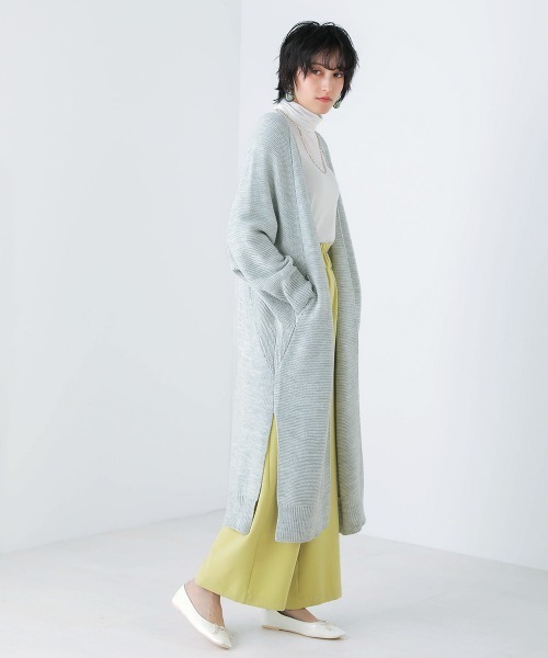 Bou Jeloud(ブージュルード)の「ドルマンロングコーディガン(カーディガン/ボレロ・レディース・ベージュ/杢グレー/イエロー系その他・FREE)」の8枚目の写真