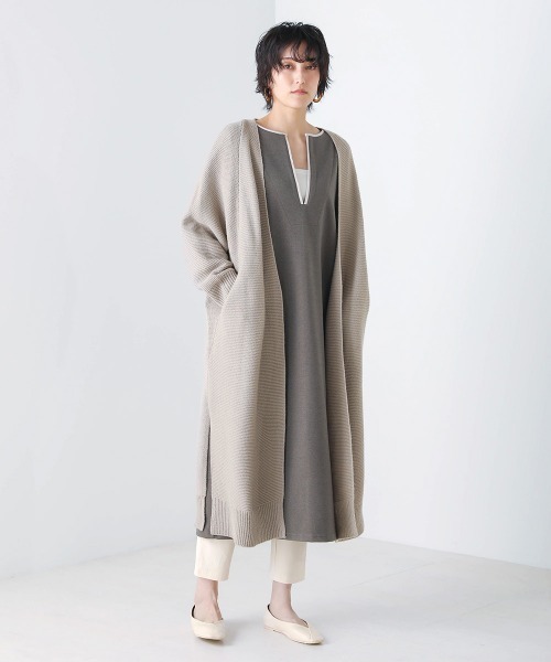 Bou Jeloud(ブージュルード)の「ドルマンロングコーディガン(カーディガン/ボレロ・レディース・ベージュ/杢グレー/イエロー系その他・FREE)」の12枚目の写真