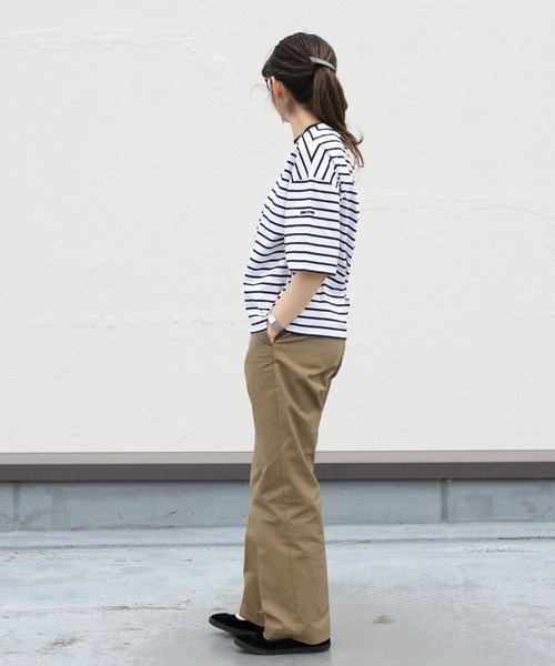 ORCIVAL（オーシバル）の「ORCIVAL/オーシバル　マーセライズドコットンショートスリーブ　40/2 RC9262（Tシャツ/カットソー・レディース・グリーン/ブルー/ホワイト・1）」の5枚目の写真