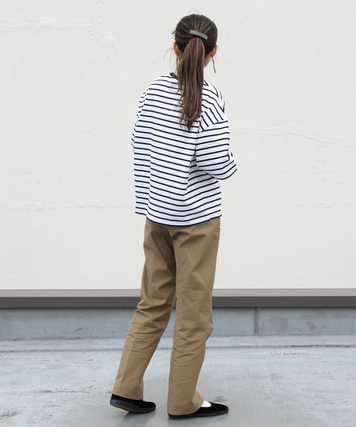 ORCIVAL（オーシバル）の「ORCIVAL/オーシバル　マーセライズドコットンショートスリーブ　40/2 RC9262（Tシャツ/カットソー・レディース・グリーン/ブルー/ホワイト・1）」の11枚目の写真