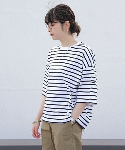 ORCIVAL（オーシバル）の「ORCIVAL/オーシバル　マーセライズドコットンショートスリーブ　40/2 RC9262（Tシャツ/カットソー・レディース・グリーン/ブルー/ホワイト・1）」の14枚目の写真