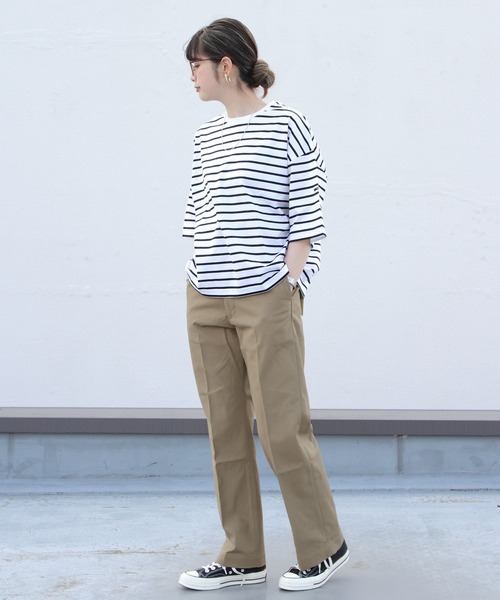 ORCIVAL（オーシバル）の「ORCIVAL/オーシバル　マーセライズドコットンショートスリーブ　40/2 RC9262（Tシャツ/カットソー・レディース・グリーン/ブルー/ホワイト・1）」の15枚目の写真