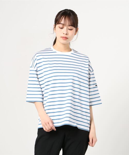 ORCIVAL（オーシバル）の「ORCIVAL/オーシバル　マーセライズドコットンショートスリーブ　40/2 RC9262（Tシャツ/カットソー・レディース・グリーン/ブルー/ホワイト・1）」の13枚目の写真