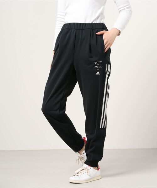 新品 adidas アディダス スウェット ニット パンツ ジョガーパンツ テーパード 細身 ロゴ 灰 グレー 白系 【 O LL 】