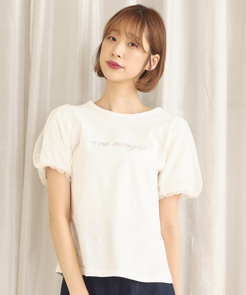 TITTY&CO.（ティティーアンドコー）の「ecru naught Tee（Tシャツ/カットソー・レディース・ブラック/オフホワイト/パープル・FREE）」の12枚目の写真