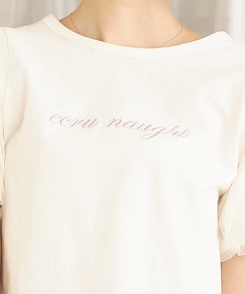 TITTY&CO.（ティティーアンドコー）の「ecru naught Tee（Tシャツ/カットソー・レディース・ブラック/オフホワイト/パープル・FREE）」の4枚目の写真