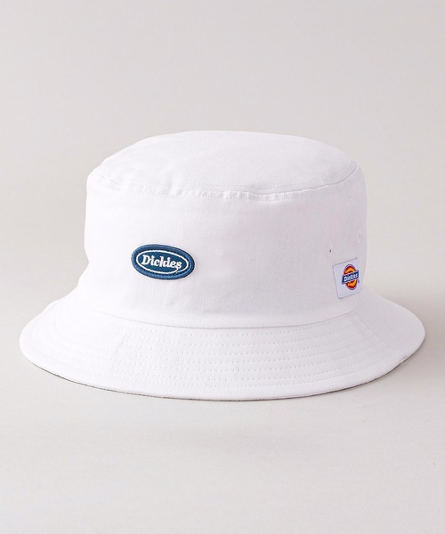 Dickies(ディッキーズ)の「【DICKIES/ディッキーズ】ワッペンバケットハット ワンポイントロゴワッペン(ハット・メンズ・ホワイト/ブラック/ベージュ・FREE)」の2枚目の写真