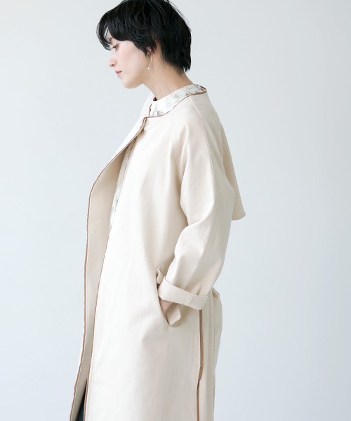 ブージュルード　コート Bou Jeloud（ブージュルード）の「シアーパイピングデニムコート