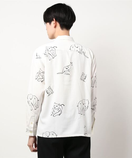 INHERIT（インヘリット）の「【POOLHOTEL】 ANIMAL ART SHIRTS（シャツ/ブラウス・メンズ・ホワイト/ブラック・LARGE/SMALL/MEDIUM）」の17枚目の写真