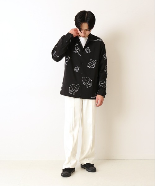 INHERIT（インヘリット）の「【POOLHOTEL】 ANIMAL ART SHIRTS（シャツ/ブラウス・メンズ・ホワイト/ブラック・LARGE/SMALL/MEDIUM）」の4枚目の写真