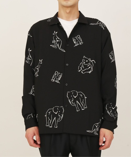 INHERIT（インヘリット）の「【POOLHOTEL】 ANIMAL ART SHIRTS（シャツ/ブラウス・メンズ・ホワイト/ブラック・LARGE/SMALL/MEDIUM）」の6枚目の写真