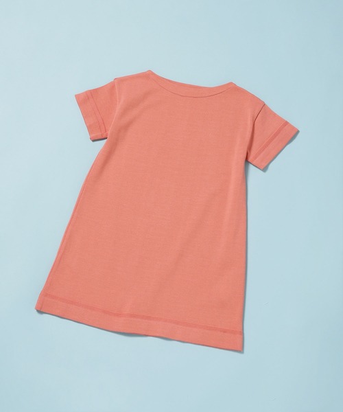 NANO universe（ナノユニバース）の「思いきり洗えるニット ボートネックワンピース 半袖 キッズ（ワンピース・キッズ・オフホワイト/ブルーグリーン/イエロー/サーモンピンク/ブルー/ラベンダー・120/100）」の6枚目の写真