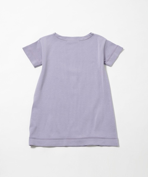 NANO universe（ナノユニバース）の「思いきり洗えるニット ボートネックワンピース 半袖 キッズ（ワンピース・キッズ・オフホワイト/ブルーグリーン/イエロー/サーモンピンク/ブルー/ラベンダー・120/100）」の7枚目の写真