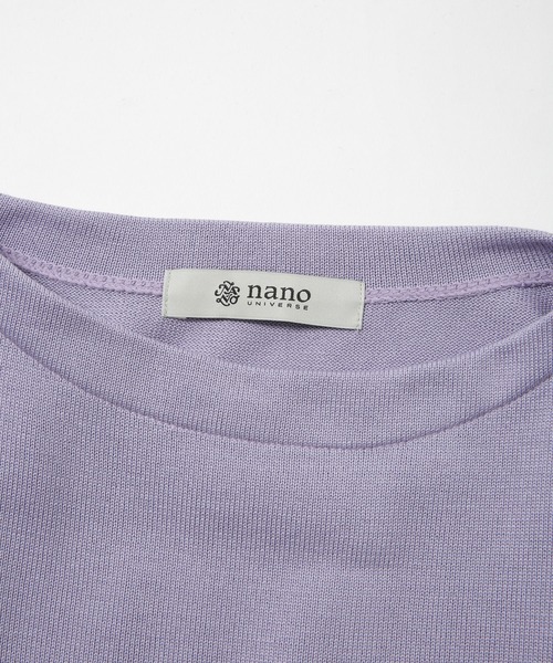 NANO universe（ナノユニバース）の「思いきり洗えるニット ボートネックワンピース 半袖 キッズ（ワンピース・キッズ・オフホワイト/ブルーグリーン/イエロー/サーモンピンク/ブルー/ラベンダー・120/100）」の10枚目の写真