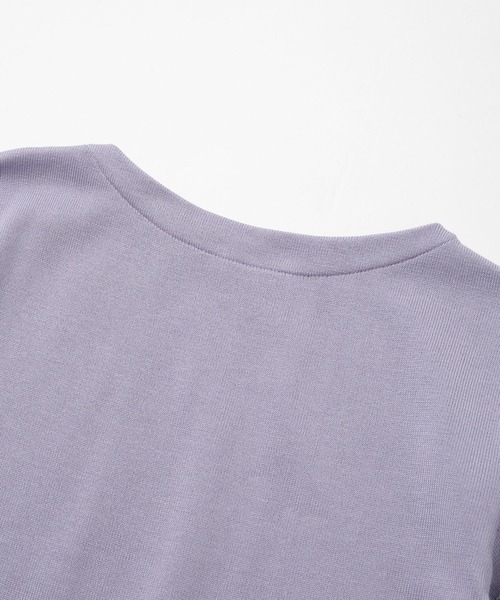 NANO universe（ナノユニバース）の「思いきり洗えるニット ボートネックワンピース 半袖 キッズ（ワンピース・キッズ・オフホワイト/ブルーグリーン/イエロー/サーモンピンク/ブルー/ラベンダー・120/100）」の8枚目の写真