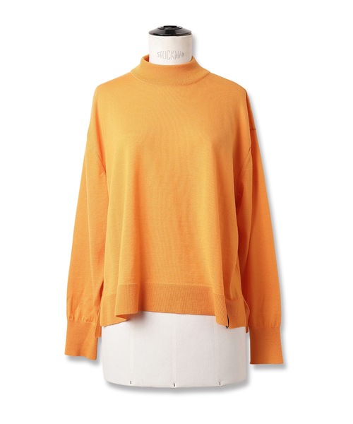 mintdesigns(ミントデザインズ)の「MOCK NECK KNIT / モックネックニット(ニット/セーター・レディース・チャコールグレー/オレンジ/ボルドー・2)」の1枚目の写真