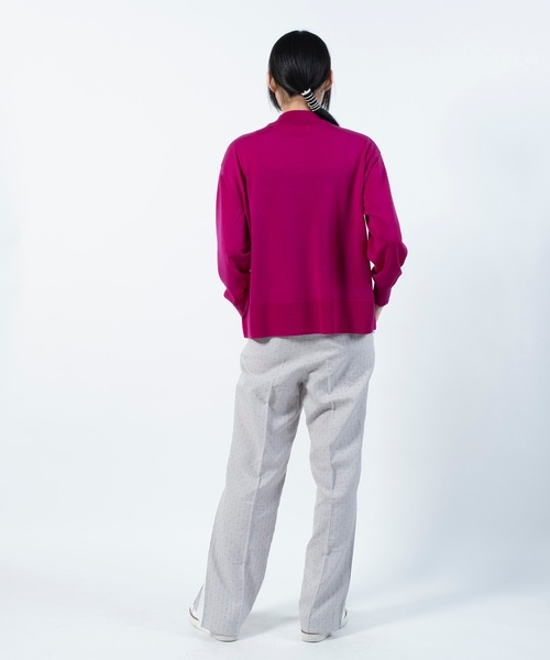 mintdesigns(ミントデザインズ)の「MOCK NECK KNIT / モックネックニット(ニット/セーター・レディース・チャコールグレー/オレンジ/ボルドー・2)」の9枚目の写真