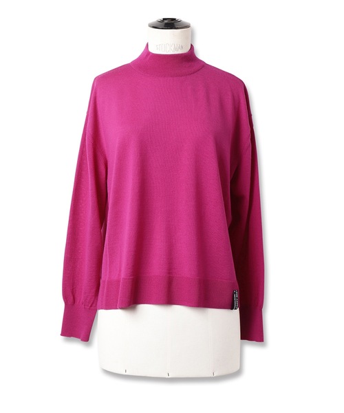 mintdesigns(ミントデザインズ)の「MOCK NECK KNIT / モックネックニット(ニット/セーター・レディース・チャコールグレー/オレンジ/ボルドー・2)」の11枚目の写真