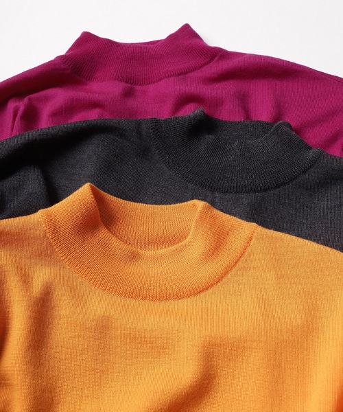 mintdesigns(ミントデザインズ)の「MOCK NECK KNIT / モックネックニット(ニット/セーター・レディース・チャコールグレー/オレンジ/ボルドー・2)」の6枚目の写真