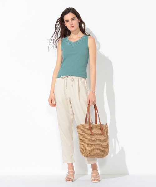 LE SOUK HOLIDAY（ルスークホリデー）の「セットアップパンツ（スラックス・レディース・カーキ/ベージュ/ブラック・67/64）」の22枚目の写真