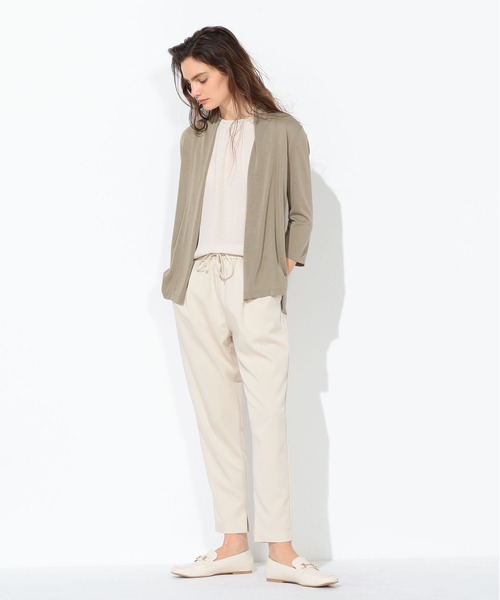 LE SOUK HOLIDAY（ルスークホリデー）の「セットアップパンツ（スラックス・レディース・カーキ/ベージュ/ブラック・67/64）」の6枚目の写真