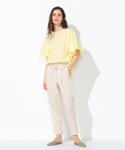 LE SOUK HOLIDAY（ルスークホリデー）の「セットアップパンツ（スラックス・レディース・カーキ/ベージュ/ブラック・67/64）」の8枚目の写真