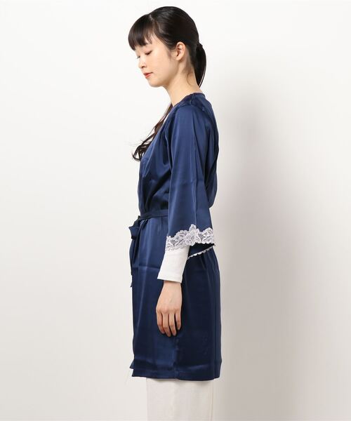 northerly（ノーザリー）の「サテンローブ（ガウン/バスローブ・レディース・ネイビー/ミント/ピンク・MEDIUM）」の11枚目の写真