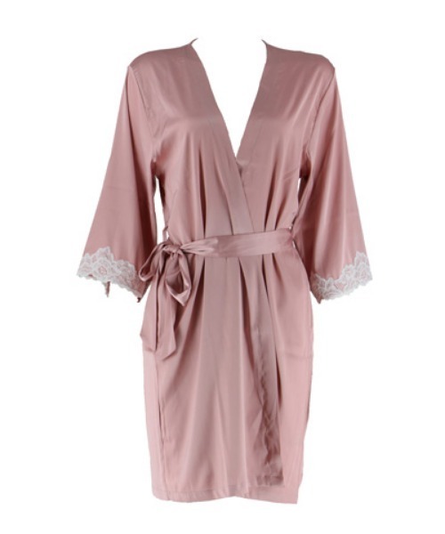 northerly（ノーザリー）の「サテンローブ（ガウン/バスローブ・レディース・ネイビー/ミント/ピンク・MEDIUM）」の3枚目の写真