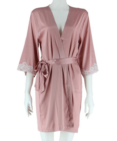 northerly（ノーザリー）の「サテンローブ（ガウン/バスローブ・レディース・ネイビー/ミント/ピンク・MEDIUM）」の5枚目の写真