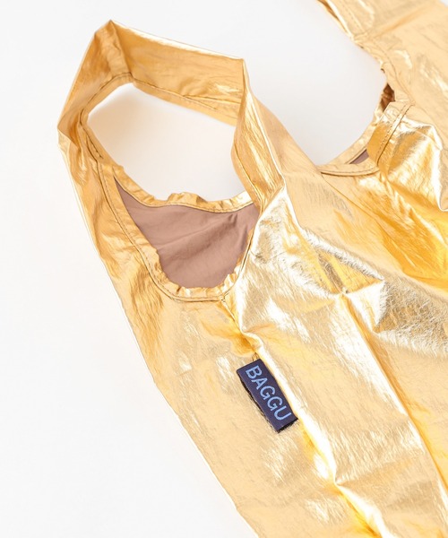BAGGU（バグー）の「【BAGGU(バグゥ)】メタリックBaby（エコバッグ/サブバッグ・レディース・シルバー/ゴールド・FREE）」の9枚目の写真