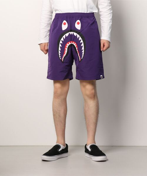 A BATHING APE（アベイシングエイプ）の「SHARK BEACH SHORTS M（水着・メンズ・ブラック/パープル/ネイビー・SMALL/MEDIUM/LARGE/X-LARGE/XX-LARGE）」の14枚目の写真