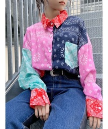 Figments | パターンブロックシャツ(シャツ/ブラウス)