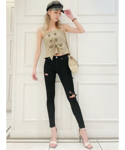 GYDA（ジェイダ）の「2WAYトレンチベアTOPS（シャツ/ブラウス・レディース・ベージュ/アイボリー・FREE）」の6枚目の写真