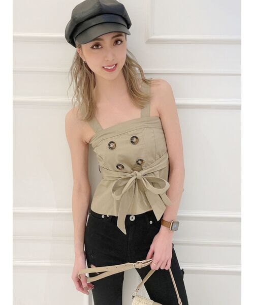 GYDA（ジェイダ）の「2WAYトレンチベアTOPS（シャツ/ブラウス・レディース・ベージュ/アイボリー・FREE）」の17枚目の写真