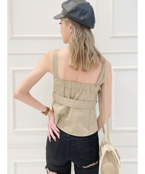 GYDA（ジェイダ）の「2WAYトレンチベアTOPS（シャツ/ブラウス・レディース・ベージュ/アイボリー・FREE）」の14枚目の写真