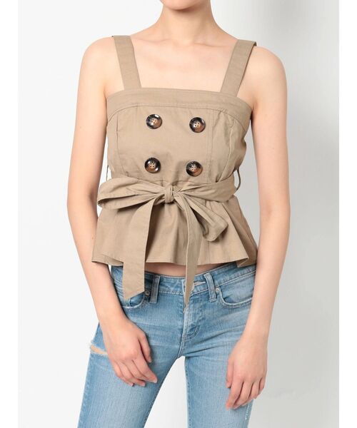 GYDA（ジェイダ）の「2WAYトレンチベアTOPS（シャツ/ブラウス・レディース・ベージュ/アイボリー・FREE）」の7枚目の写真