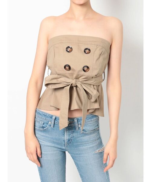 GYDA（ジェイダ）の「2WAYトレンチベアTOPS（シャツ/ブラウス・レディース・ベージュ/アイボリー・FREE）」の22枚目の写真