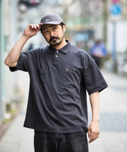 Munsingwear Grand-Slam（マンシングウェア　グランドスラム）の「ペンギン バイ マンシングウェア BIG Fit ポロシャツ メンズ ユニセックス ウェア スポーツウェア ゴルフ（ポロシャツ・メンズ・ホワイト/ネイビー/グレー・M/XL/L）」の6枚目の写真