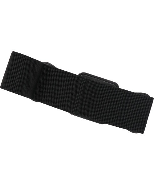 SPINNS（スピンズ）の「スクエアバックル フェイクレザー太ベルト（ベルト・レディース・ブラック・ONESIZE）」の5枚目の写真